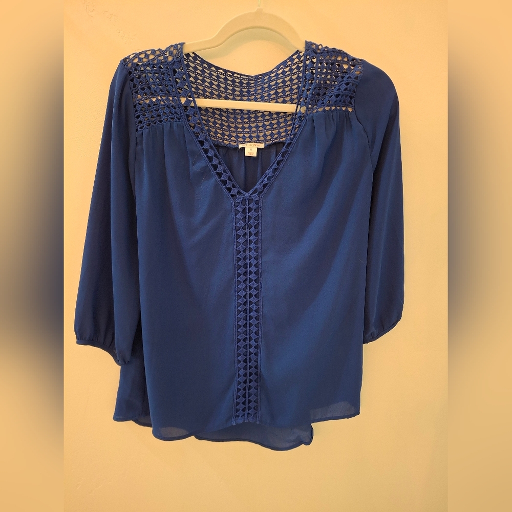 Elegant Blue Women's Top